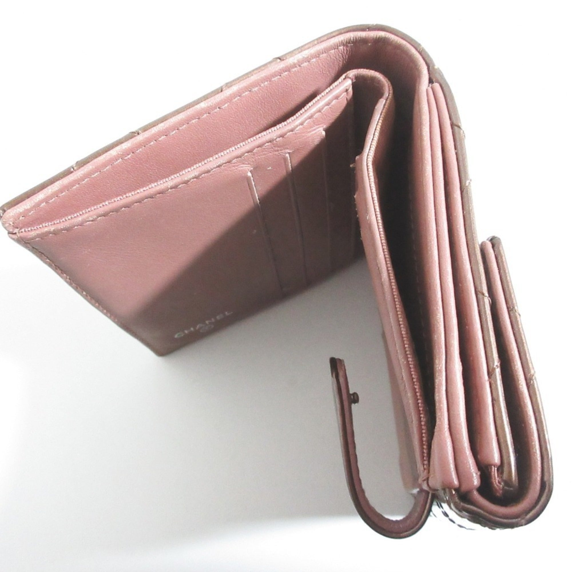 Chanel Bronze Patent Leather Wallet (Bi-Fold)