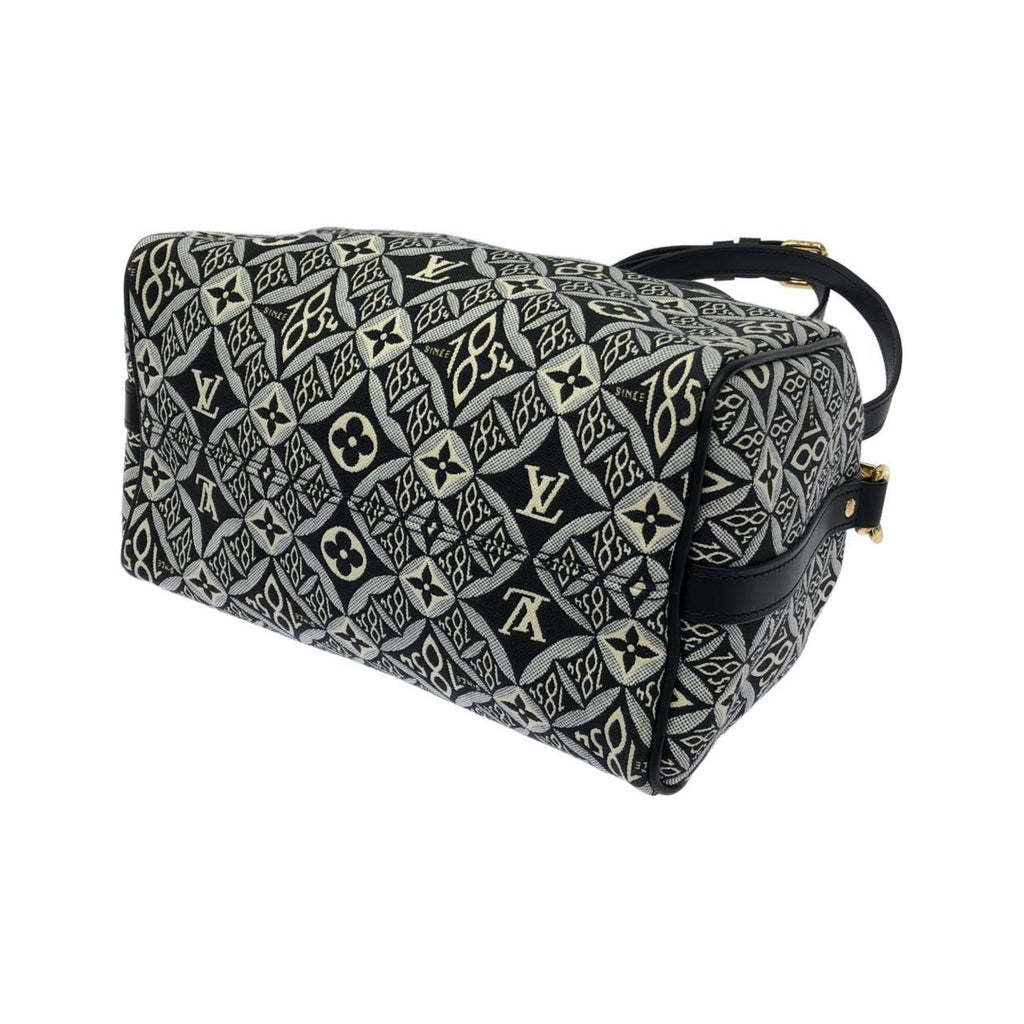 Louis Vuitton Black Jacquard Boston Bag