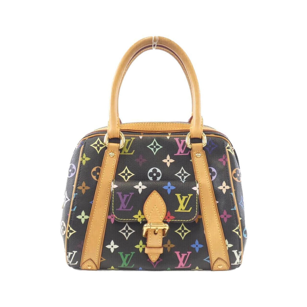 Louis Vuitton Black Multi-Color Coated Canvas Handbag