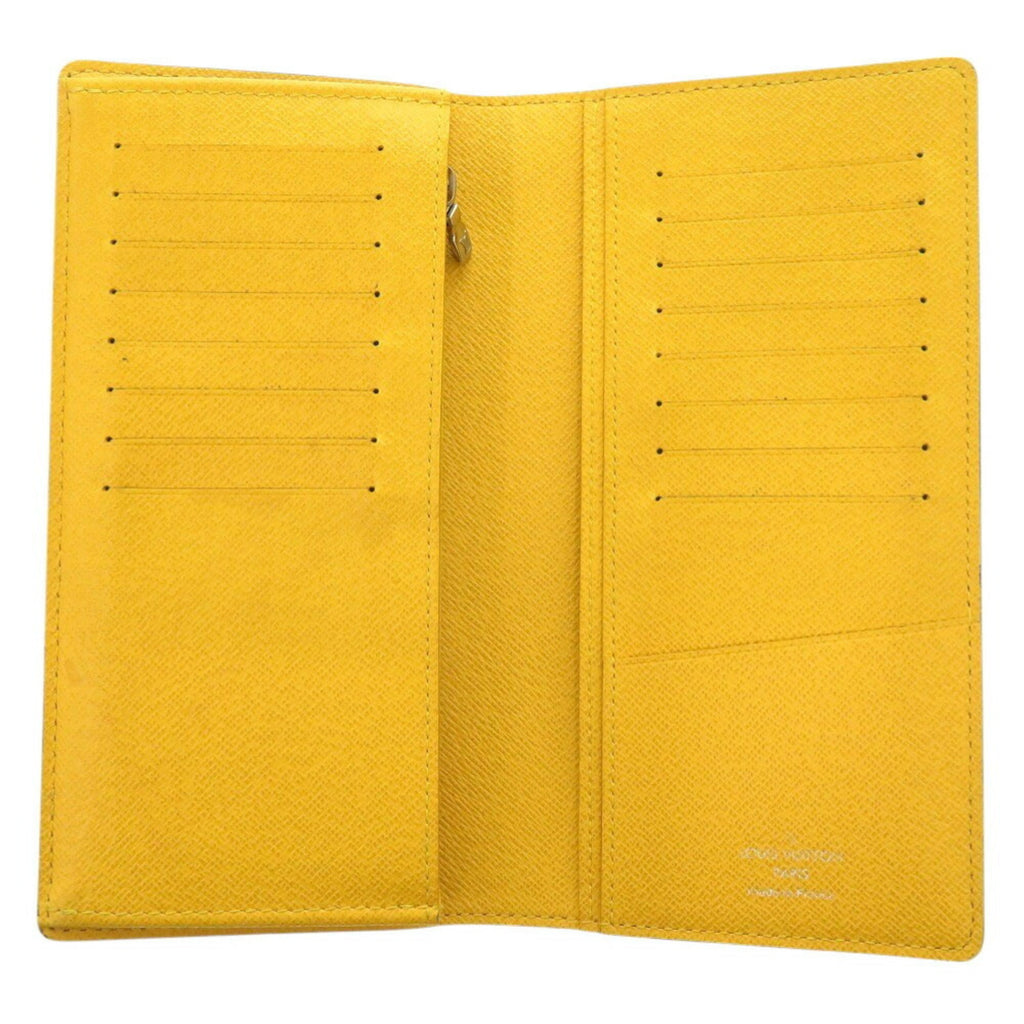 Louis Vuitton Jaune Taiga Leather Long Wallet