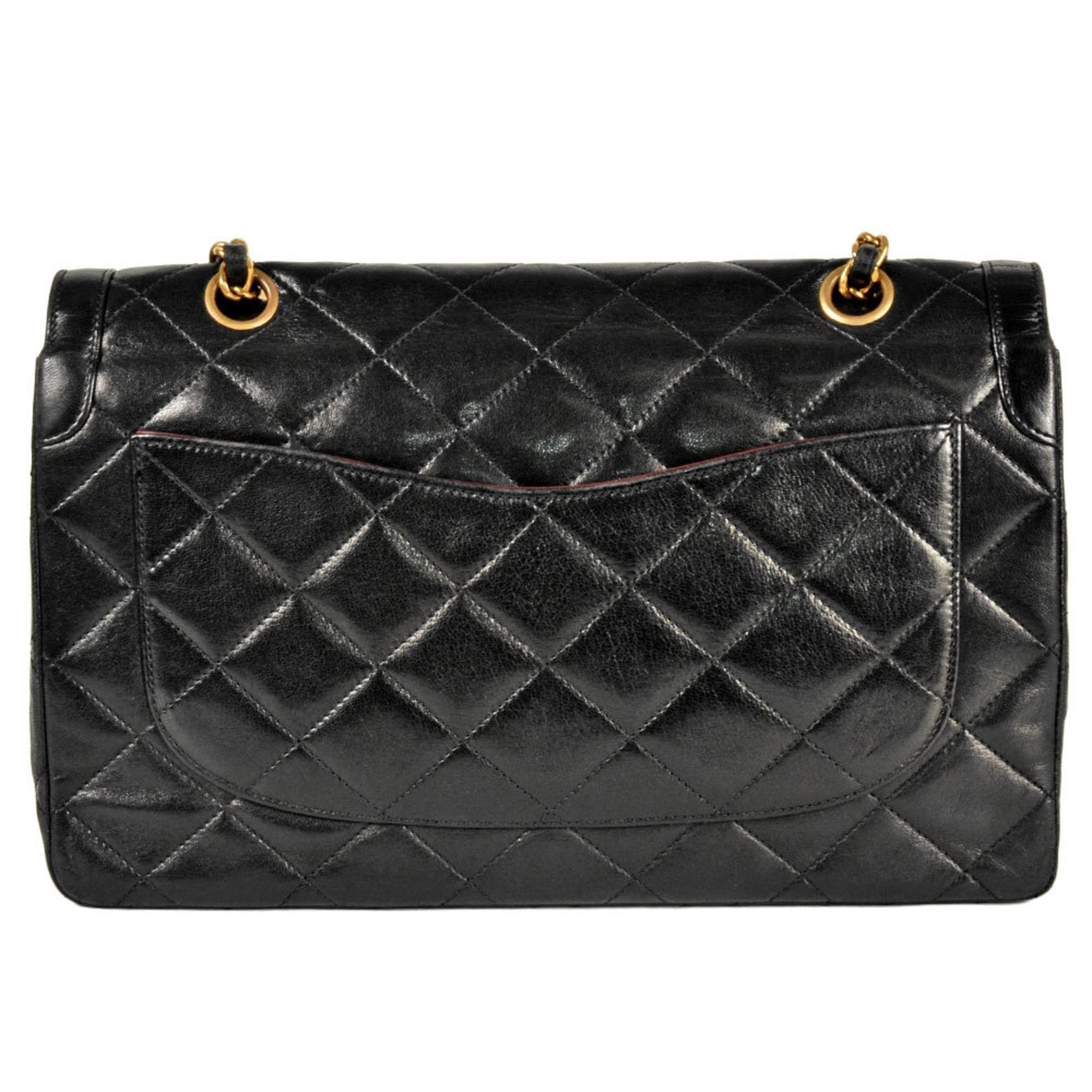 Chanel Black Leather Shoulder Bag