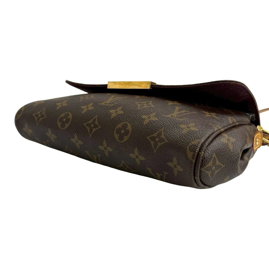 Louis Vuitton Brown Leather Pvc Handbag Pochette Shoulder Bag