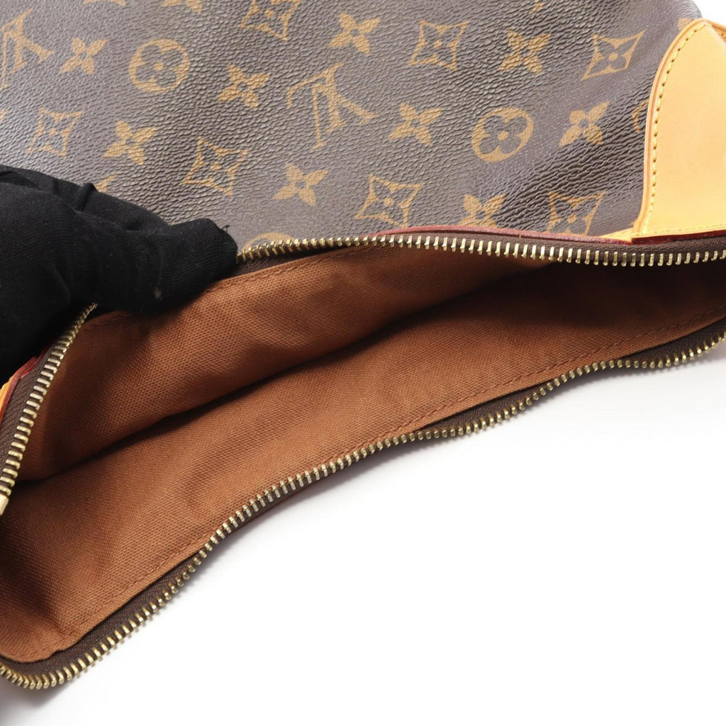 Louis Vuitton Brown Coated Canvas Leather Shoulder Bag