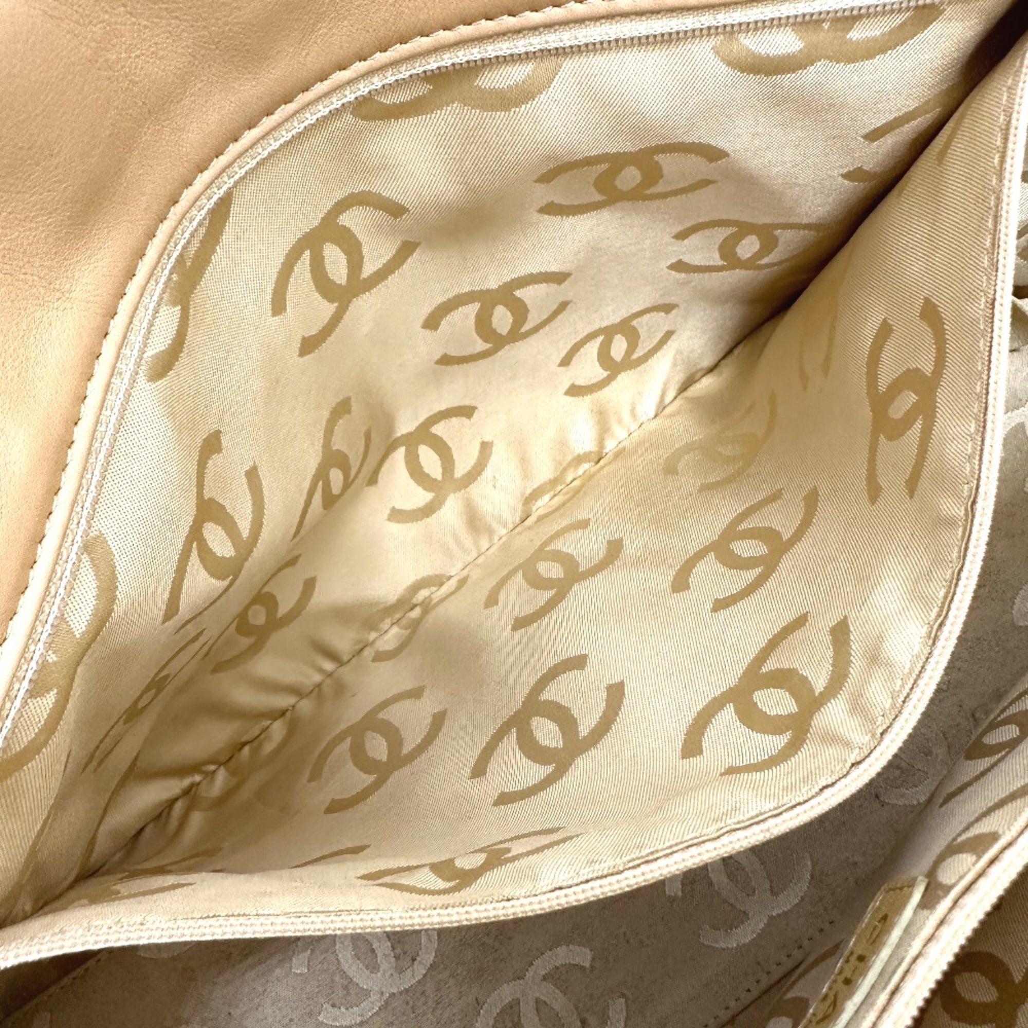 Chanel Beige Leather Tote Bag