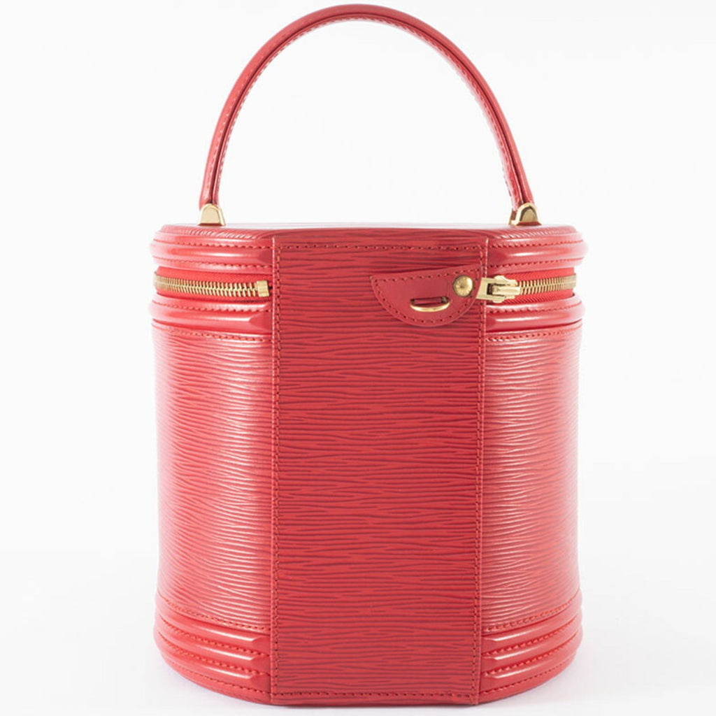 Louis Vuitton Castilian Red Epi Leather Handbag Vanity Bag