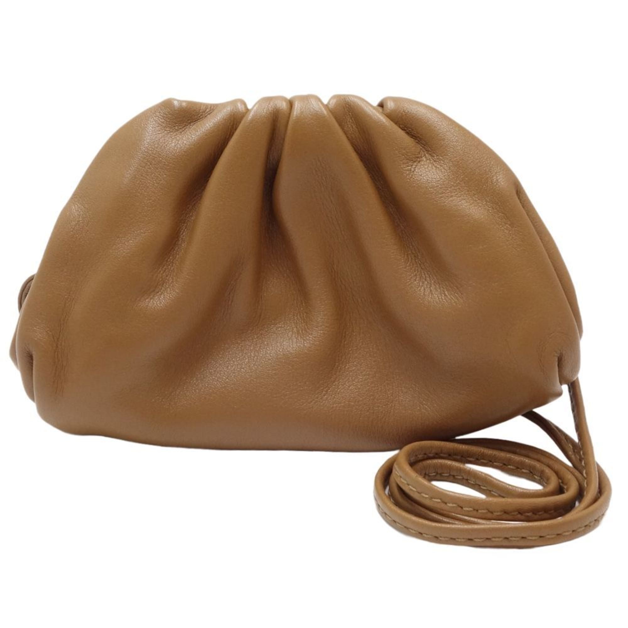 Bottega Veneta Brown Leather Pochette Pouch