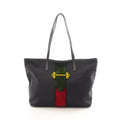 Prada Black Multi-Color Nylon Leather Tote Bag