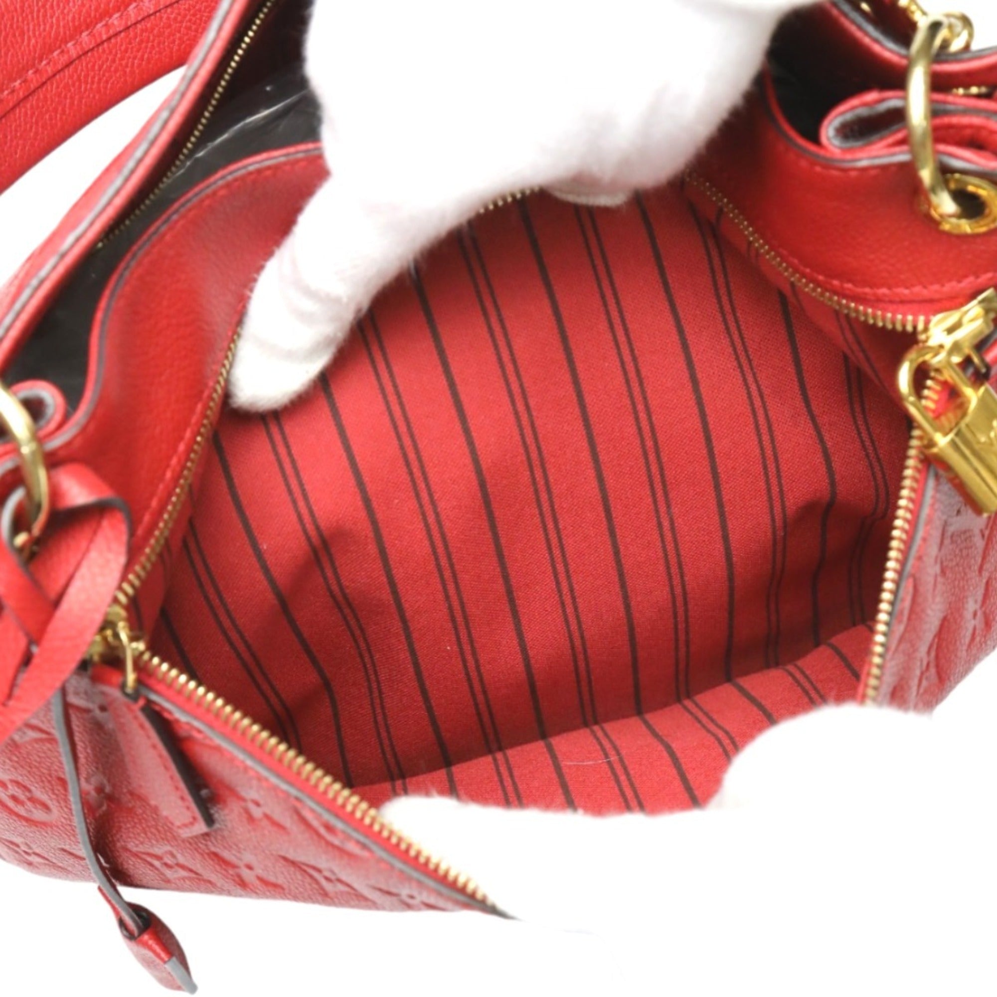 Louis Vuitton Red Color Monogram Empreinte Handbag
