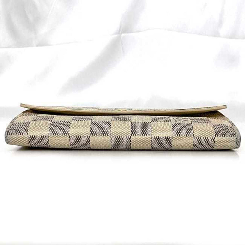 Louis Vuitton Damier Azur Gray White Damier Canvas Long Wallet