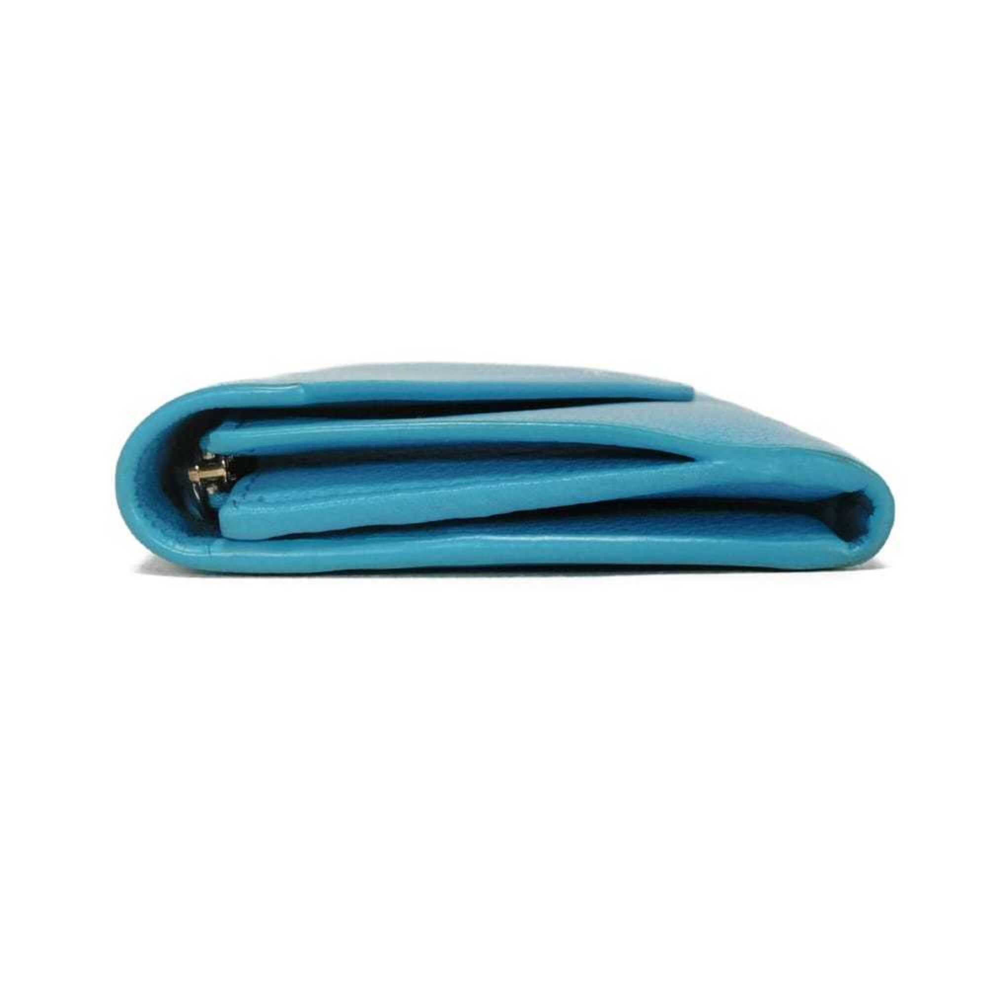 Balenciaga Blue Leather Long Wallet (Bi-Fold)
