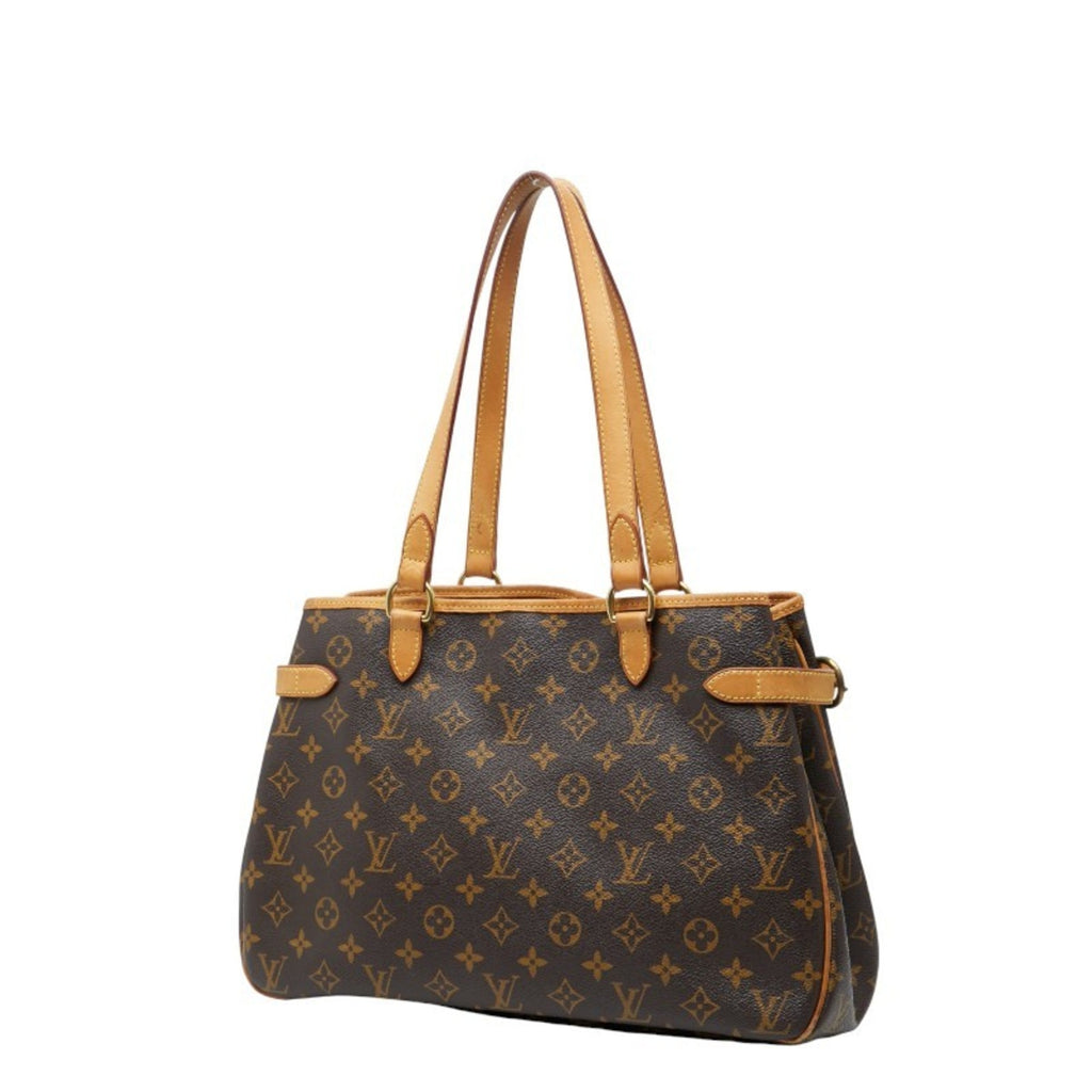 Louis Vuitton Brown Pvc Leather Shoulder Bag Tote Bag