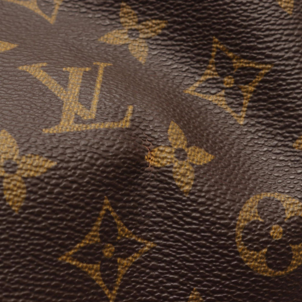 Louis Vuitton Brown Coated Canvas Leather Boston Bag Handbag