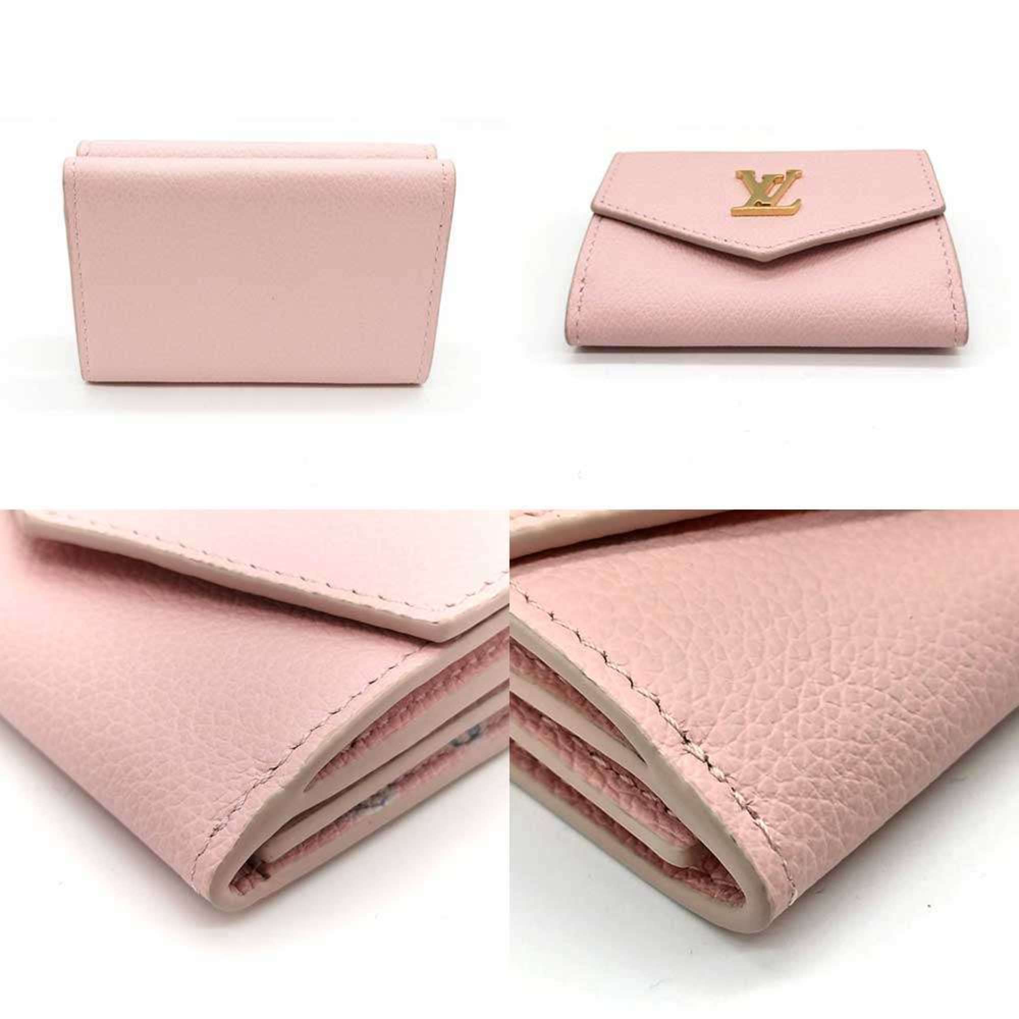 Louis Vuitton Pink Leather Wallet (Tri-Fold)