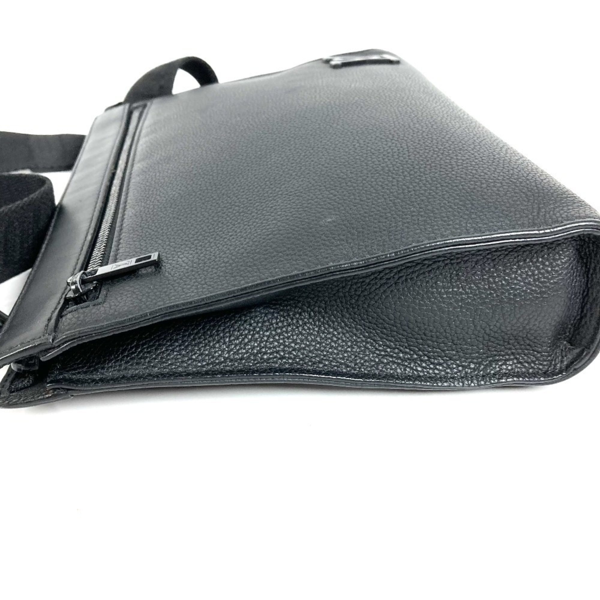 Louis Vuitton Black Leather Clutch Bag Pochette Shoulder Bag