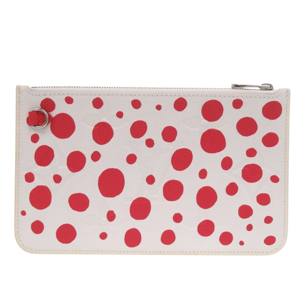 Louis Vuitton Red Color White Leather Pouch