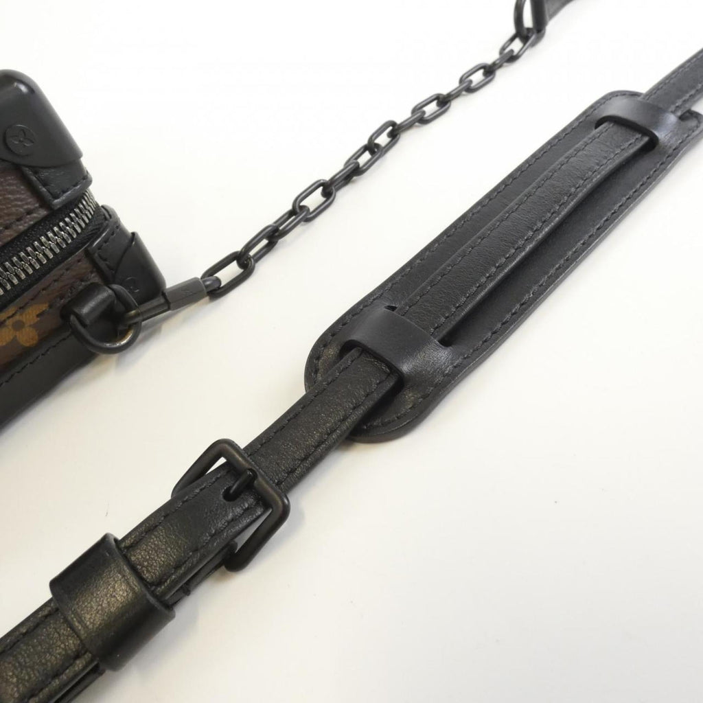 Louis Vuitton Black Marron Coated Canvas Shoulder Bag