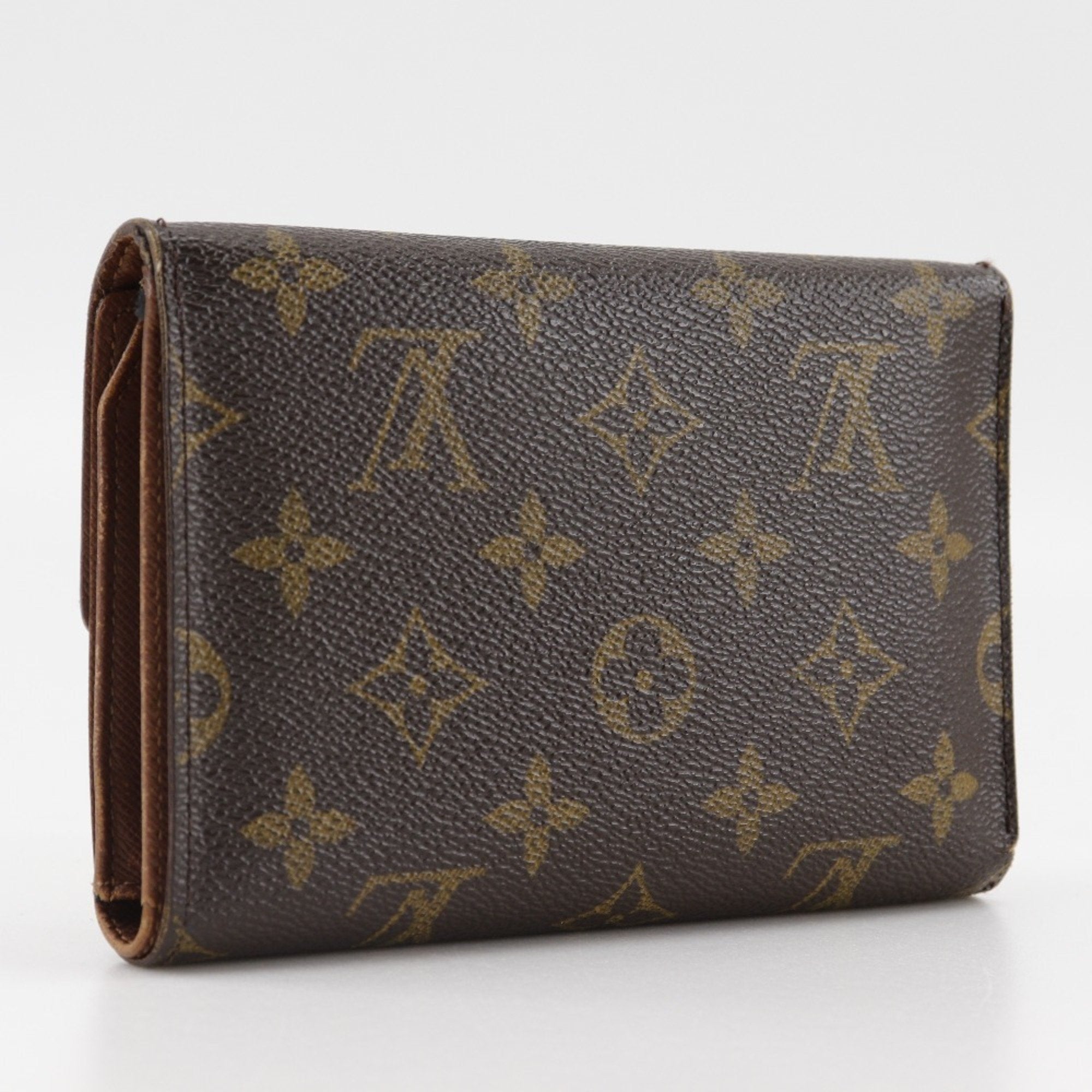 Louis Vuitton Brown Monogram Canvas Wallet (Tri-Fold)