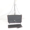 Louis Vuitton Black Pink Epi Leather Pochette Pouch