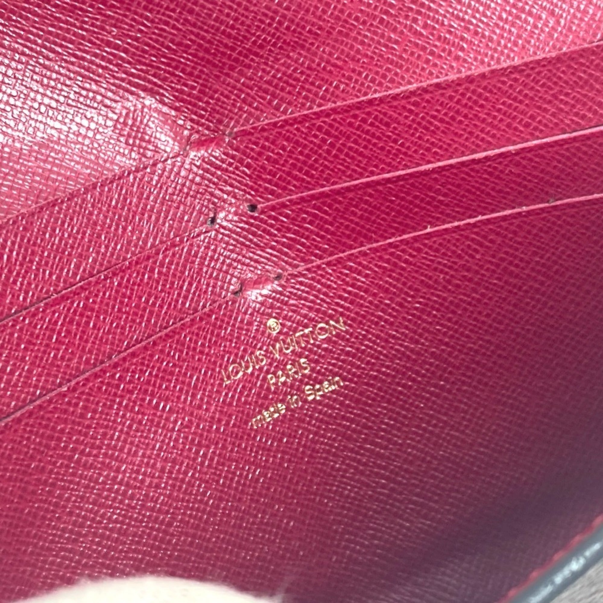 Louis Vuitton Monogram Brown Pink Monogram Long Wallet