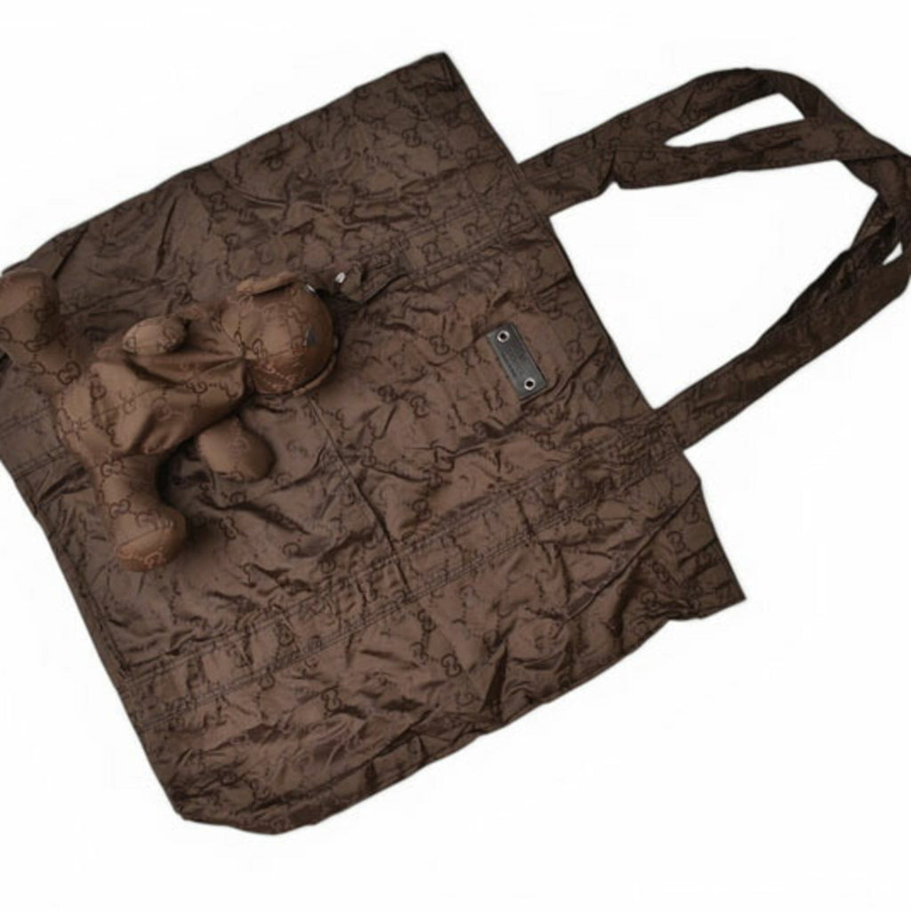 Gucci Brown Nylon Tote Bag (Pre-Owned)