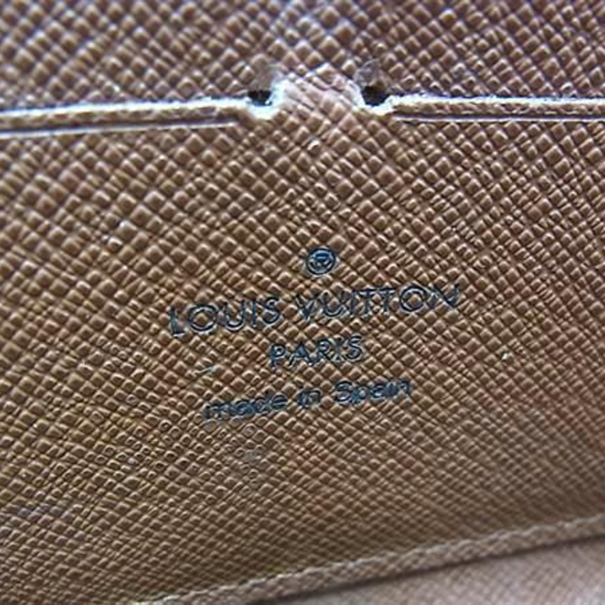 Louis Vuitton Brown Pvc Leather Long Wallet