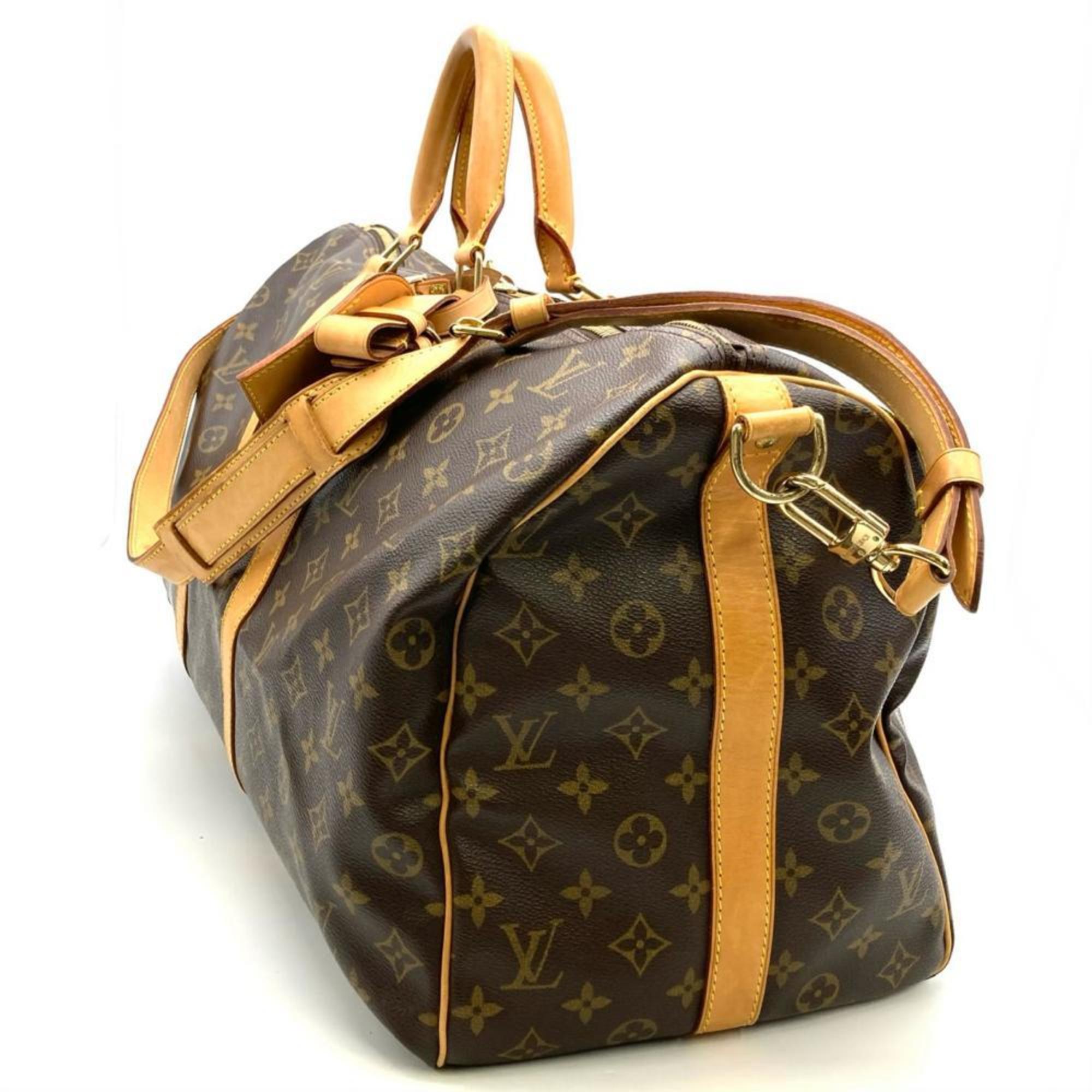 Louis Vuitton Monogram Brown Monogram Leather Boston Bag
