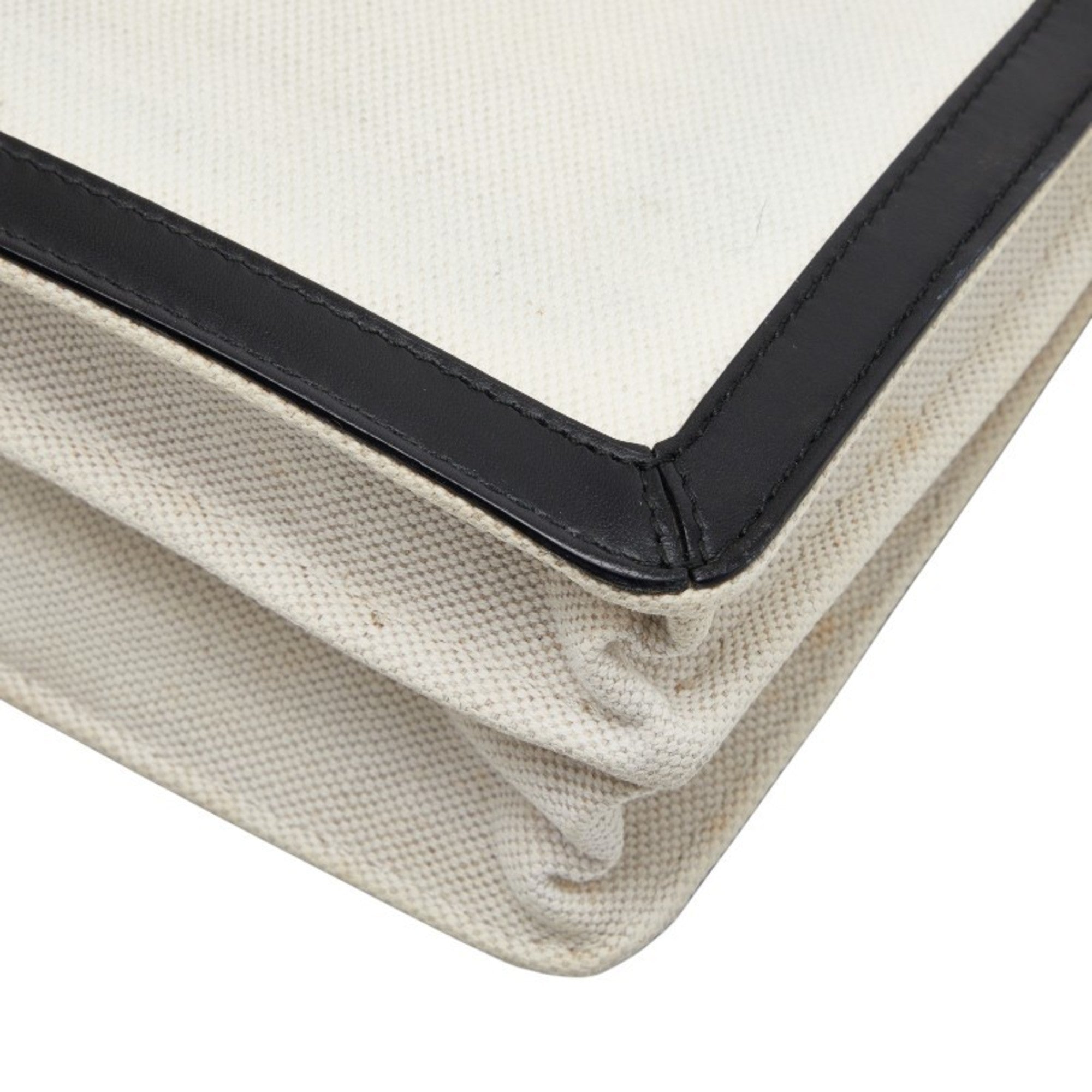 Balenciaga Black White Canvas Leather Shoulder