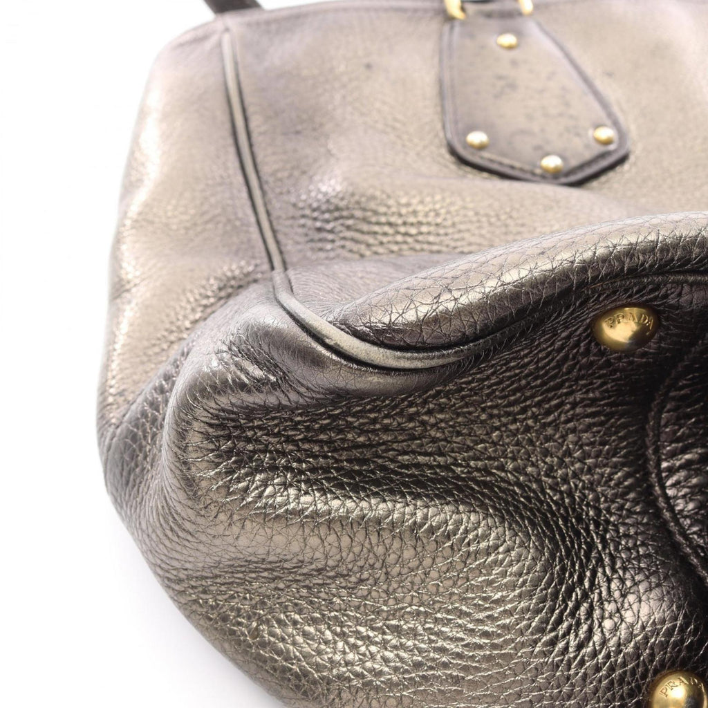 Prada Khaki Leather Handbag
