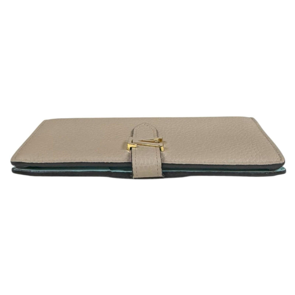 Louis Vuitton Beige Leather Long Wallet