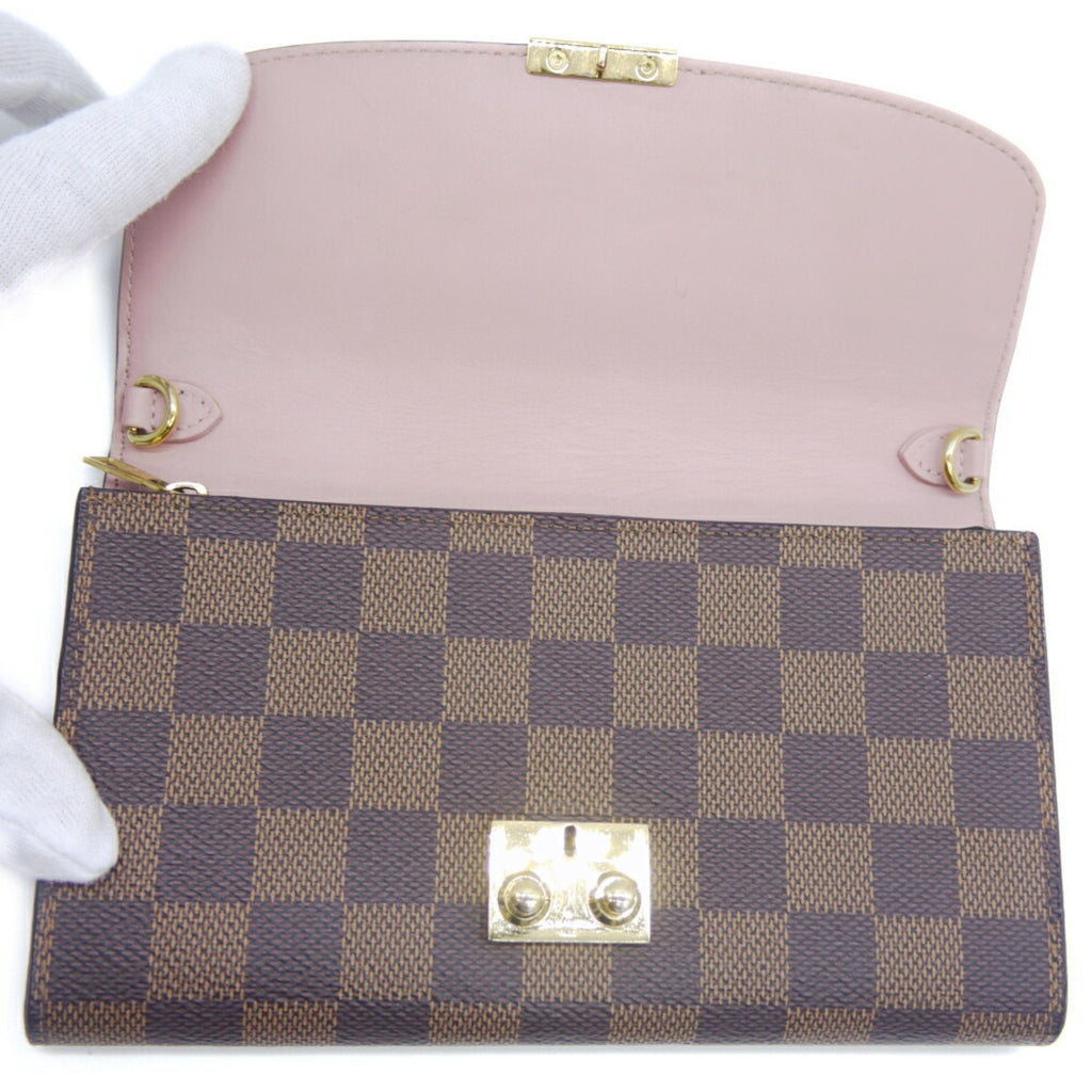 Louis Vuitton Magnolia Damier Canvas Leather Chain/Shoulder Wallet