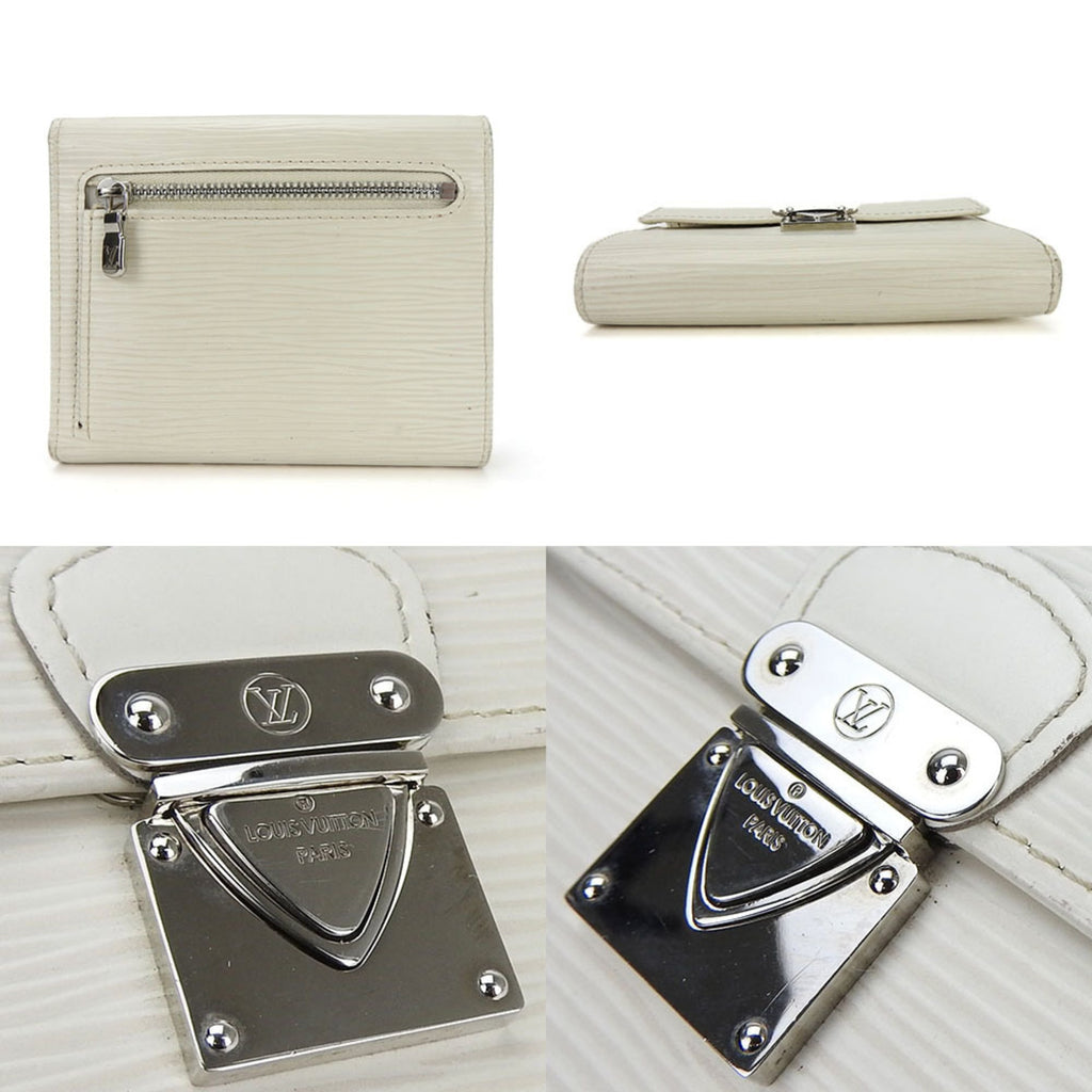 Louis Vuitton Lv Off White Leather Wallet (Tri-Fold)