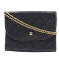 Chanel Black Leather Pochette Shoulder Bag