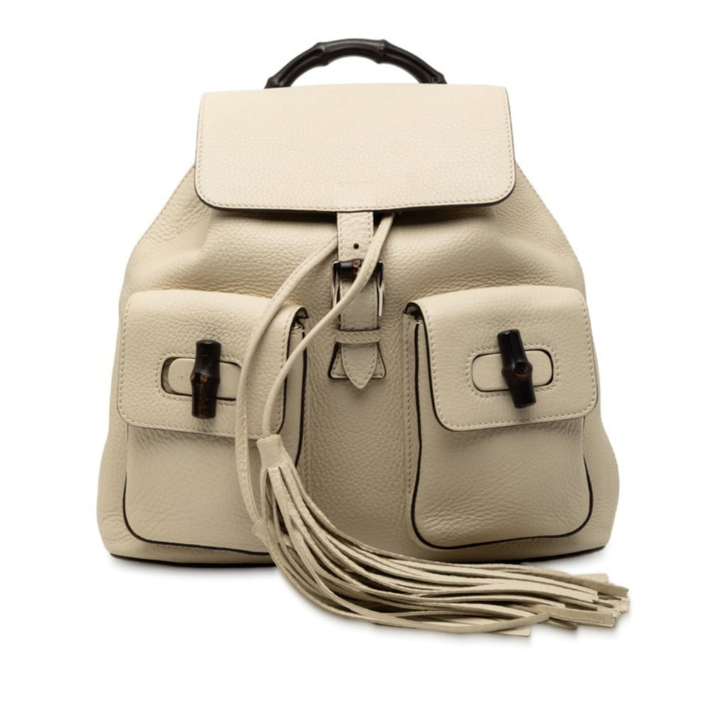 Gucci Ivory White Leather Backpack (Pre-Owned)