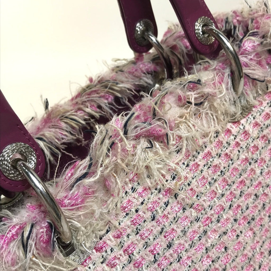 Christian Dior Pink Tweed Handbag (Pre-Owned)