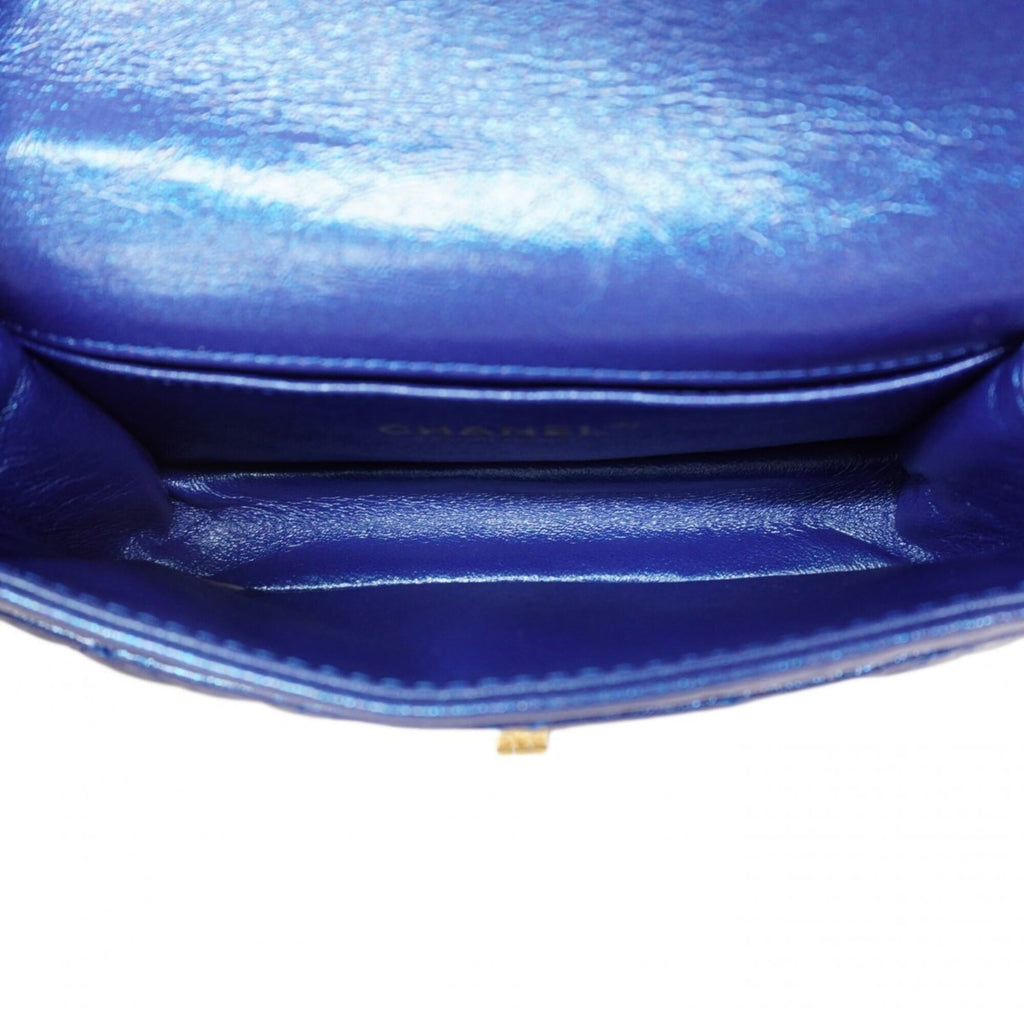 Chanel Blue Leather Shoulder Bag