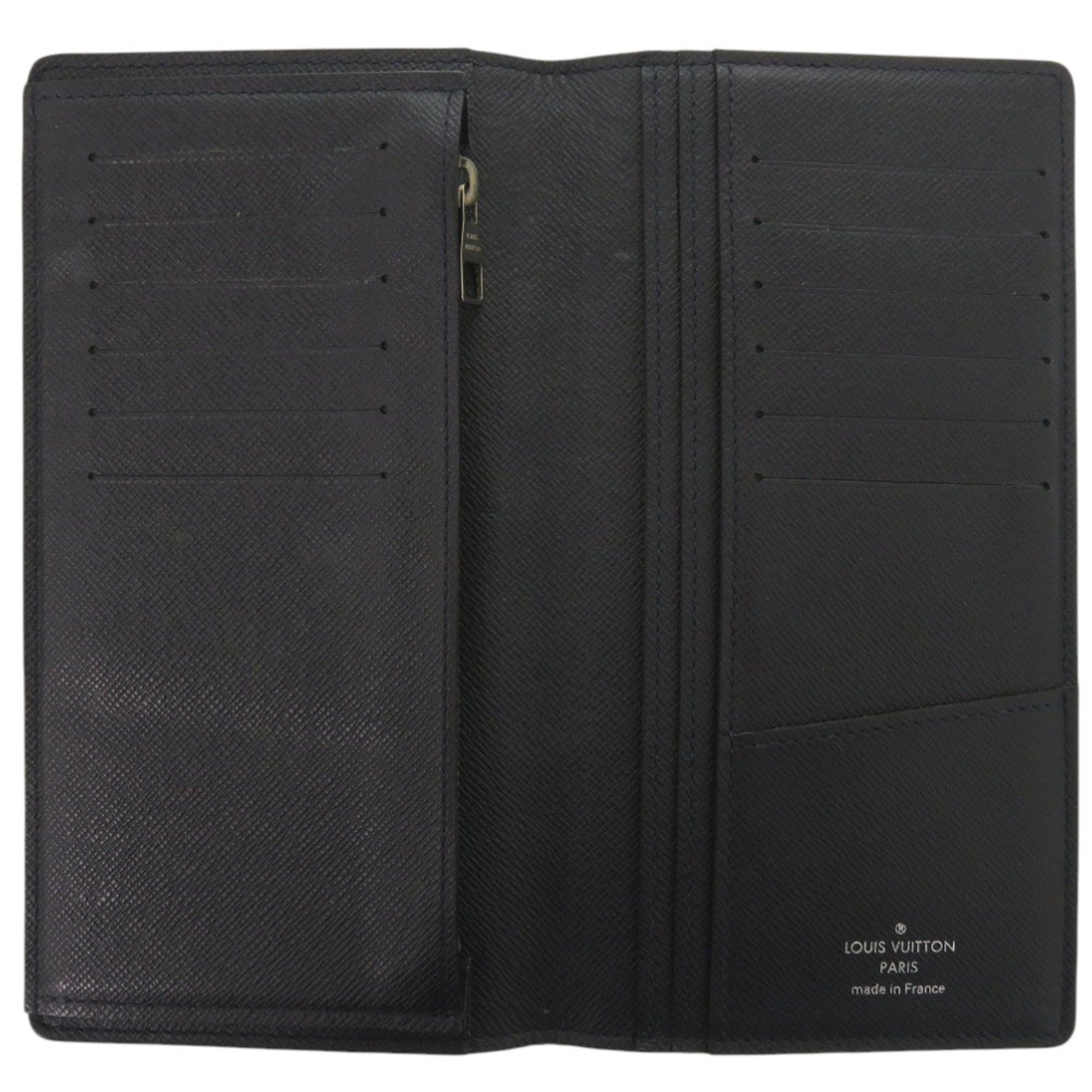 Louis Vuitton Navy Taiga Leather Long Wallet