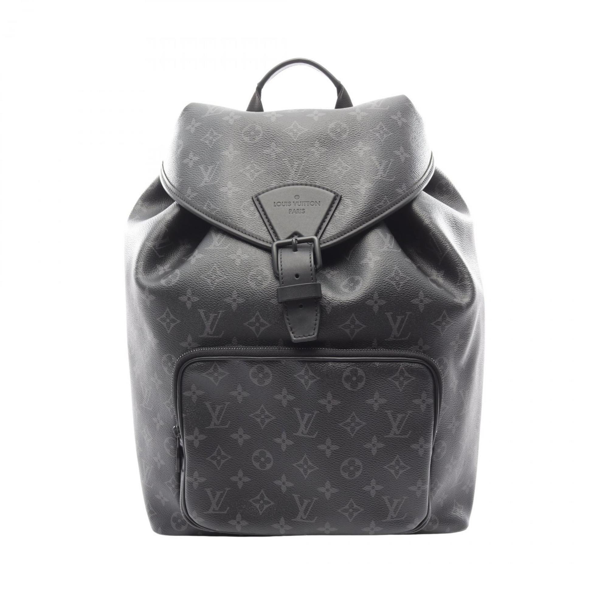 Louis Vuitton Black Monogram Eclipse Coated Canvas Leather Backpack
