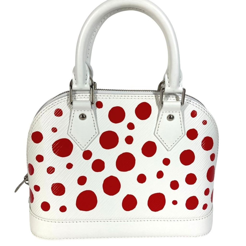 Louis Vuitton Yayoi Kusama Red Color White Epi Leather Handbag Shoulder Bag
