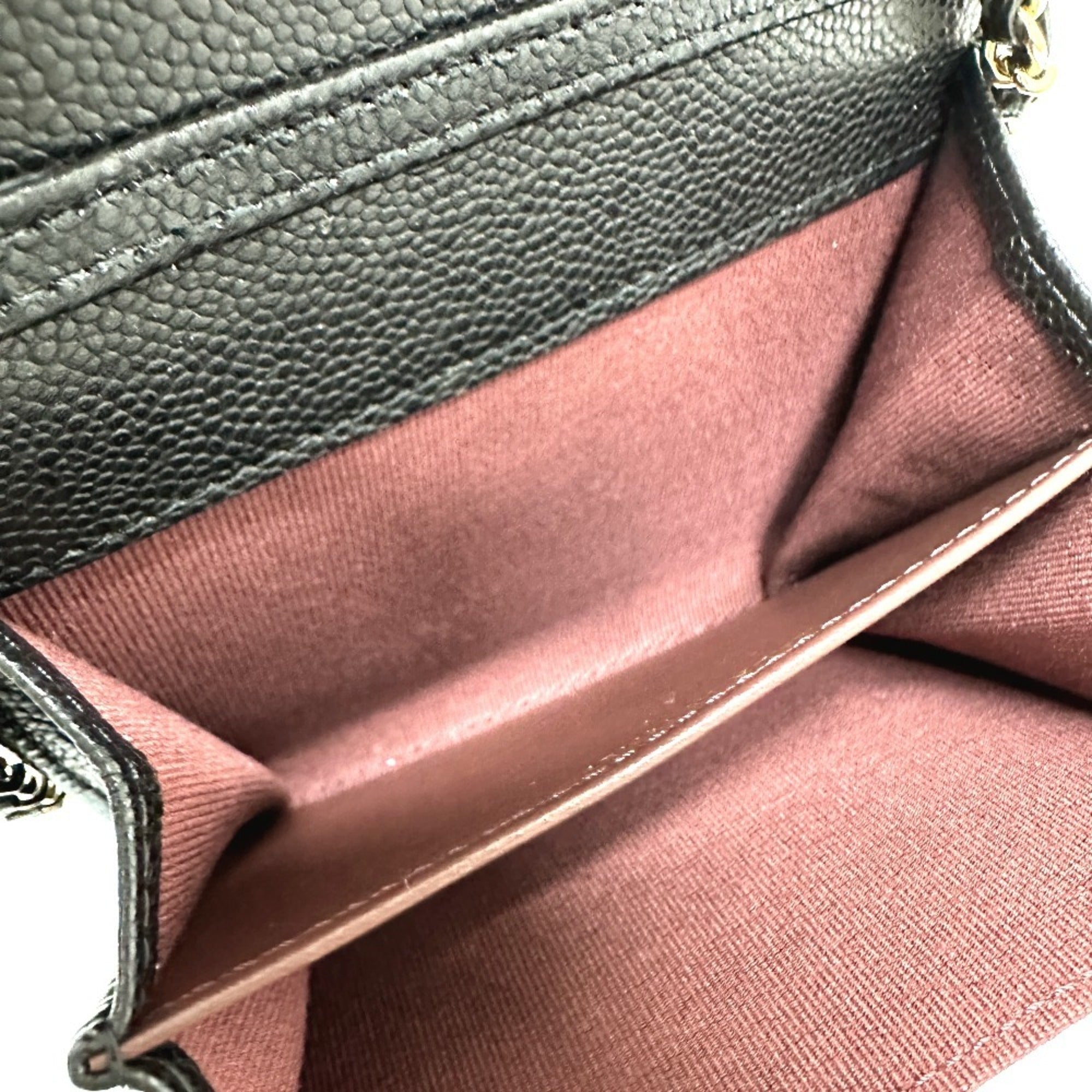 Chanel Black Grained Calfskin Coin Purse/Coin Case