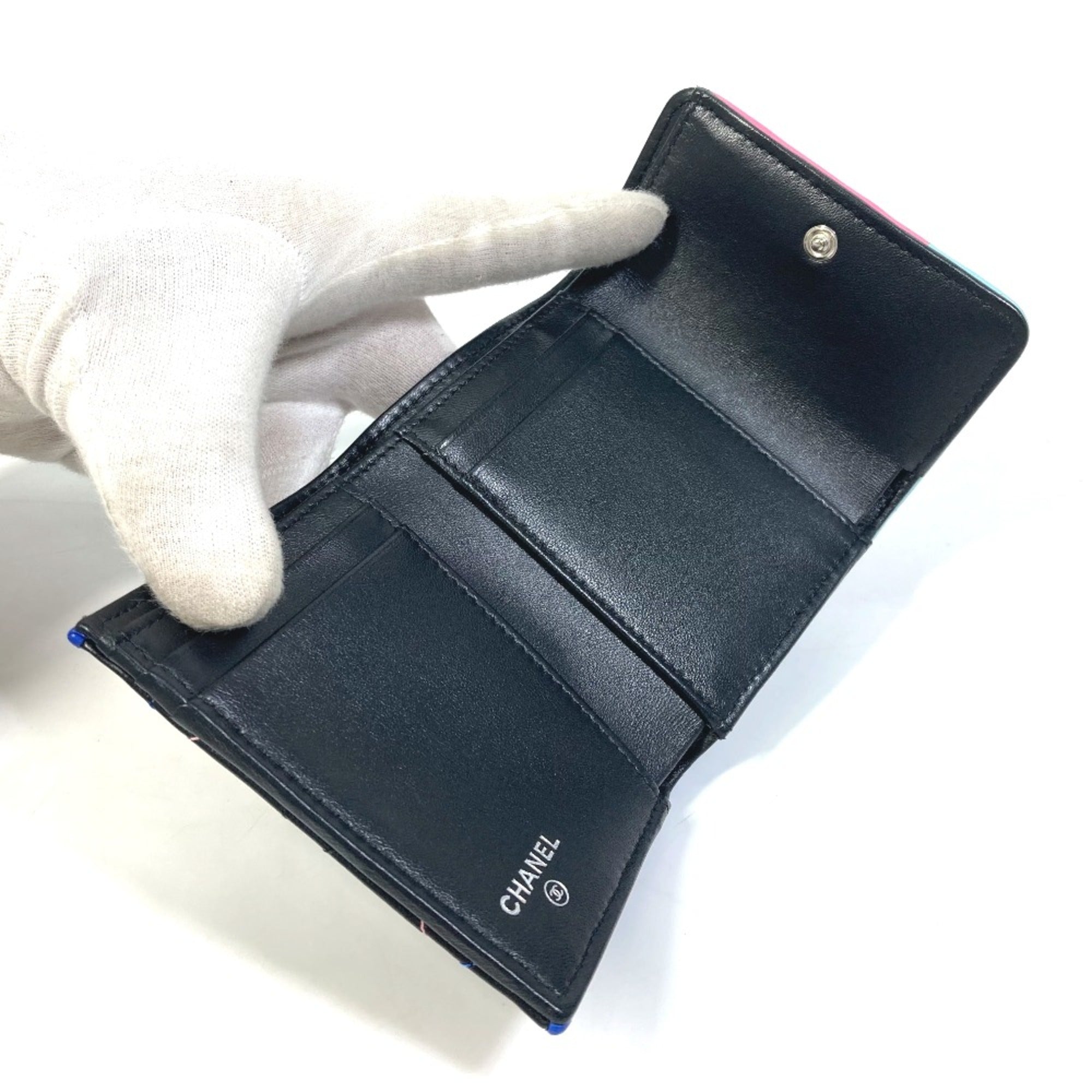 Chanel Black Leather Wallet (Tri-Fold)