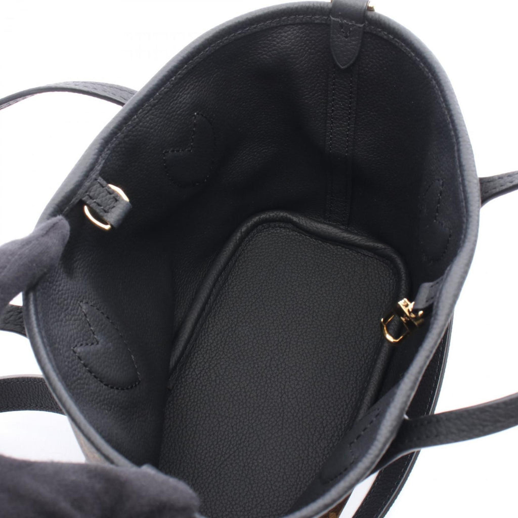 Louis Vuitton Black Brown Noir Coated Canvas Leather Tote Bag