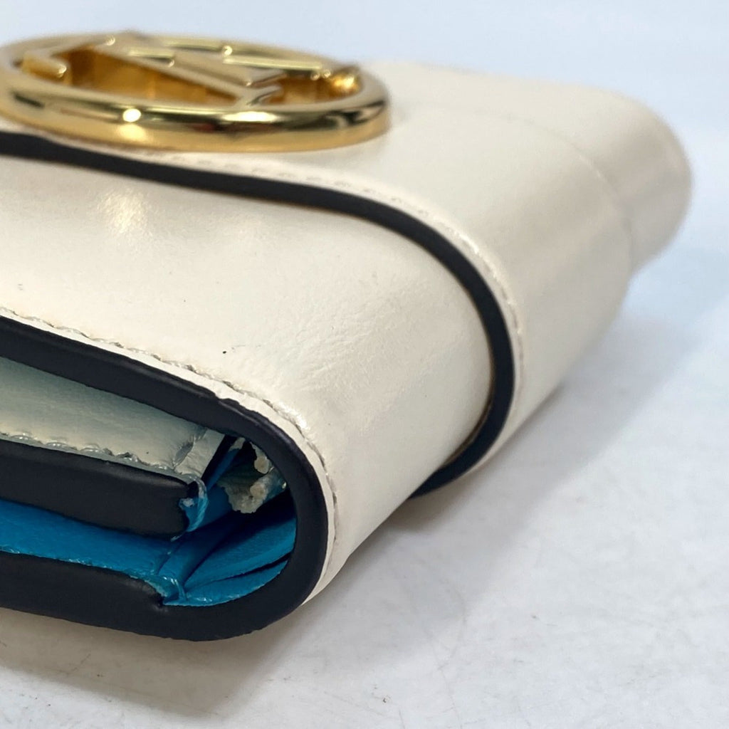 Louis Vuitton White Leather Wallet (Tri-Fold)