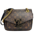 Louis Vuitton Monogram Black Brown Monogram Leather Shoulder Bag