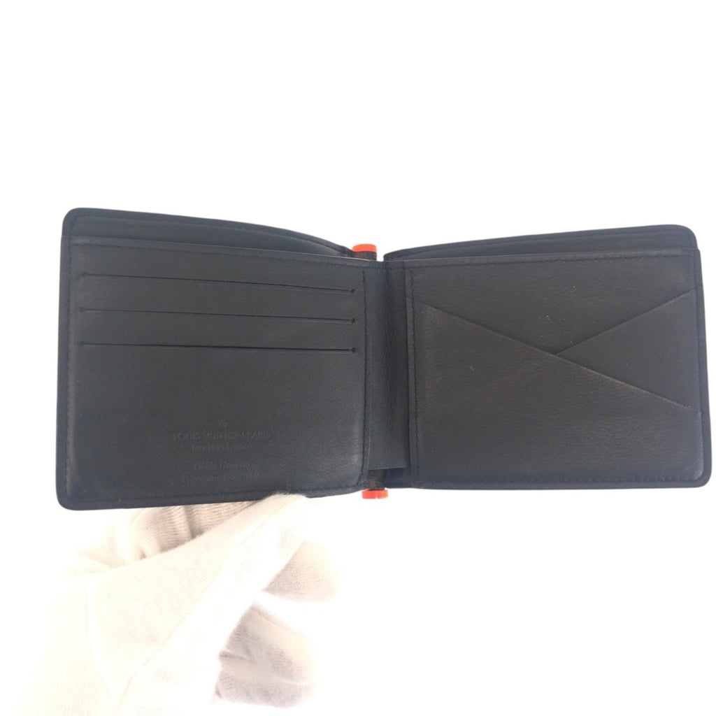 Louis Vuitton Brown Monogram Orange Pvc Leather Bill Wallet
