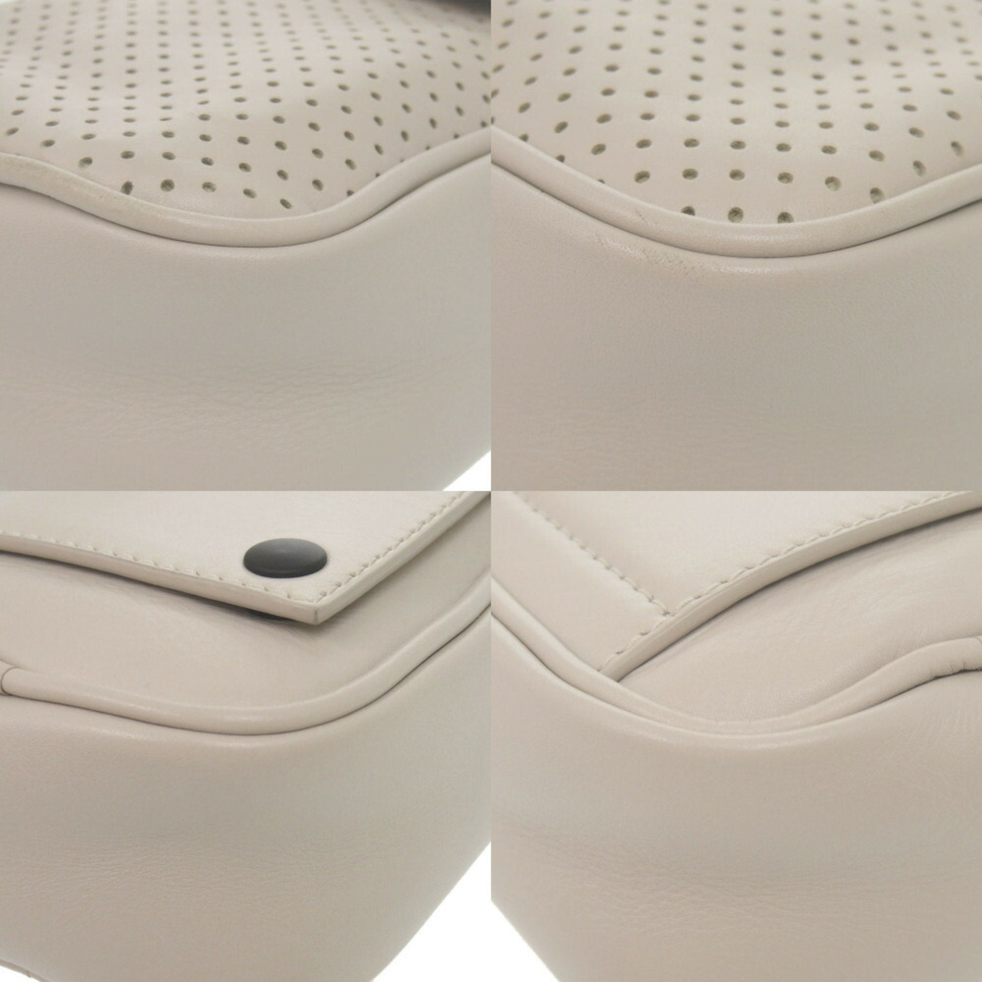 Bottega Veneta Ivory Leather Shoulder Bag