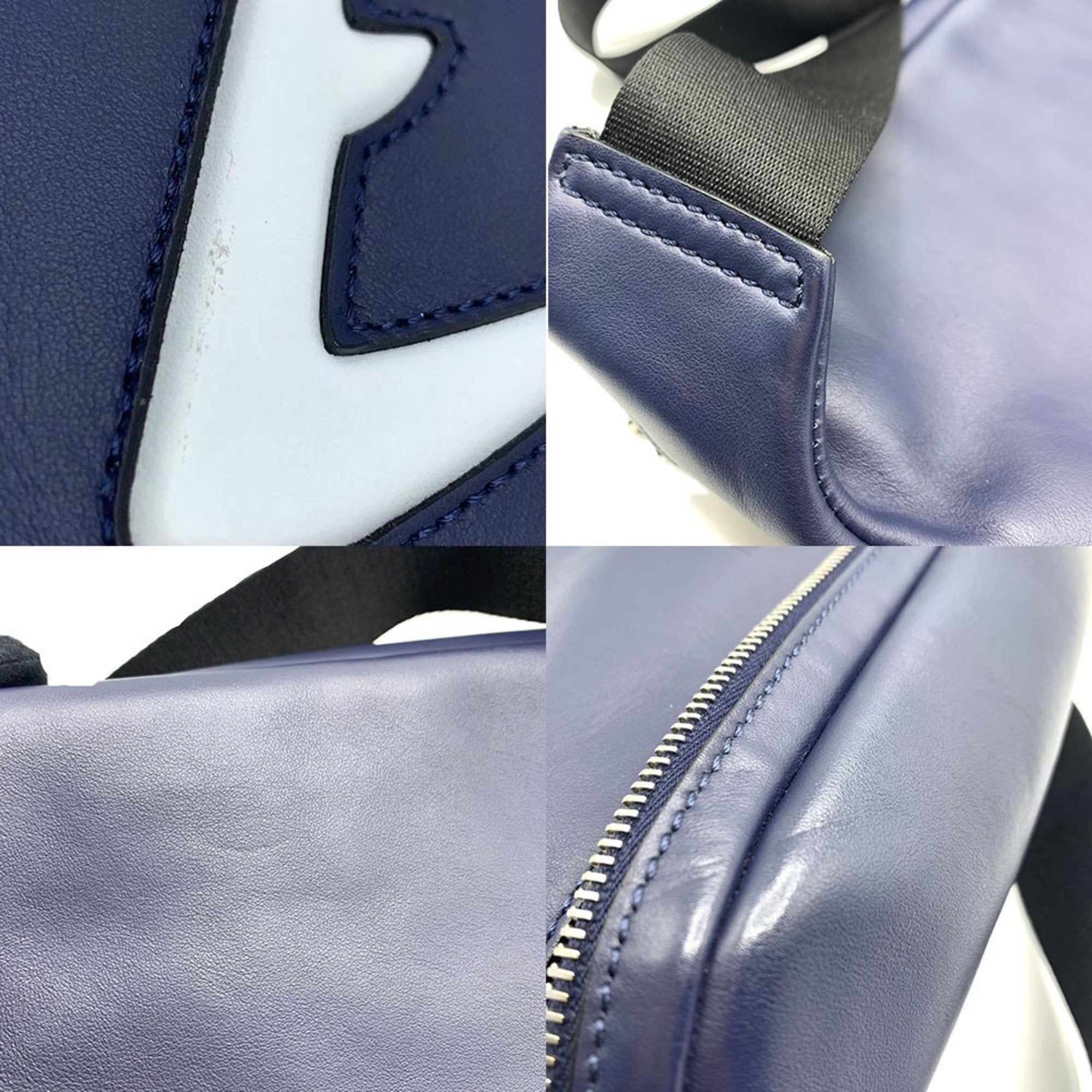 Fendi Navy Leather Fanny Pack