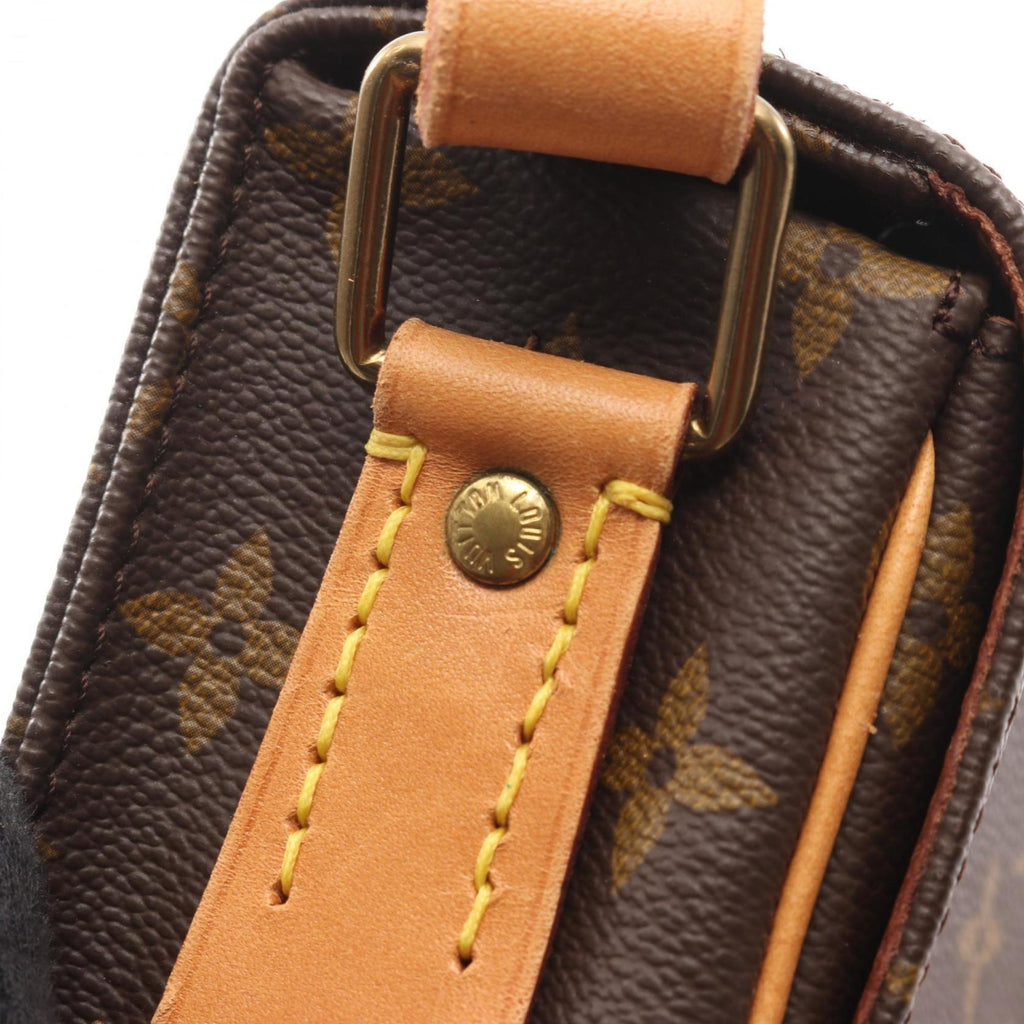 Louis Vuitton Brown Monogram Coated Canvas Leather Shoulder Bag