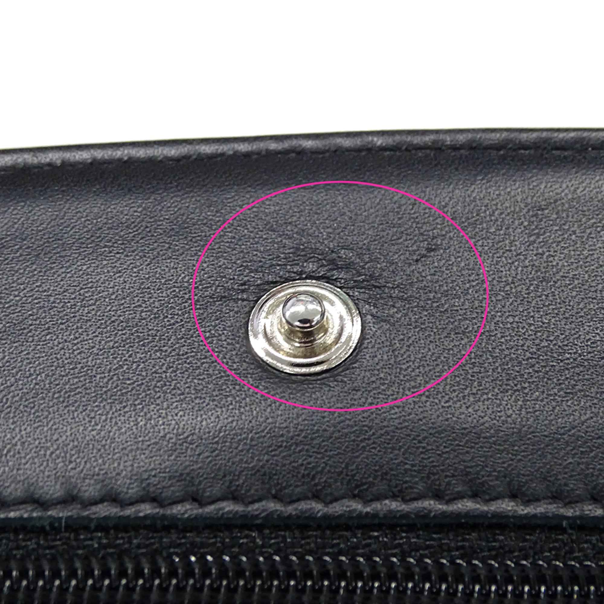 Chanel Black Grained Calfskin Handbag