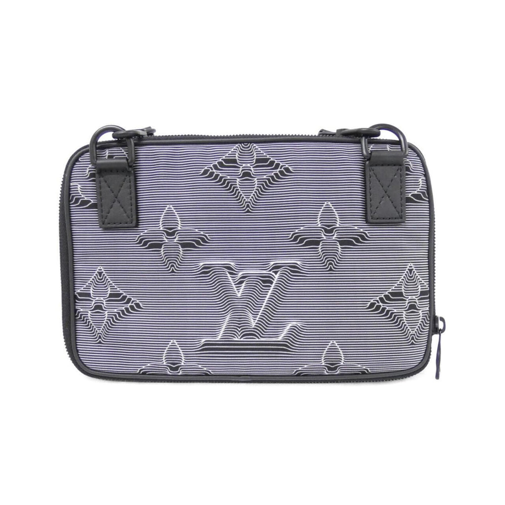 Louis Vuitton Black Gris Nylon Shoulder Bag