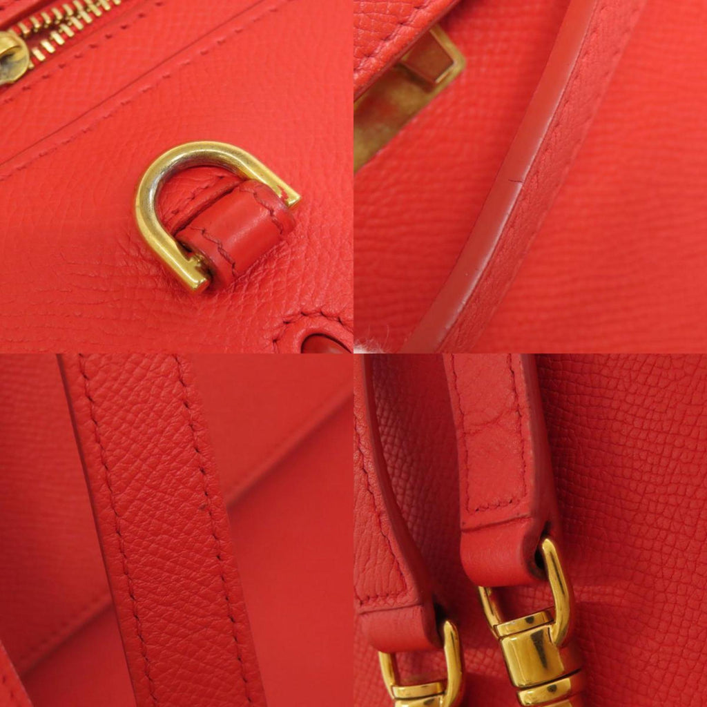 Celine Red Color Leather Handbag